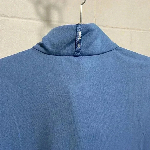 RLX Ralph Lauren Women Stretch Jersey Golf Quarter Zip SMALL Blue Pullover UPF50 - Picture 9 of 15